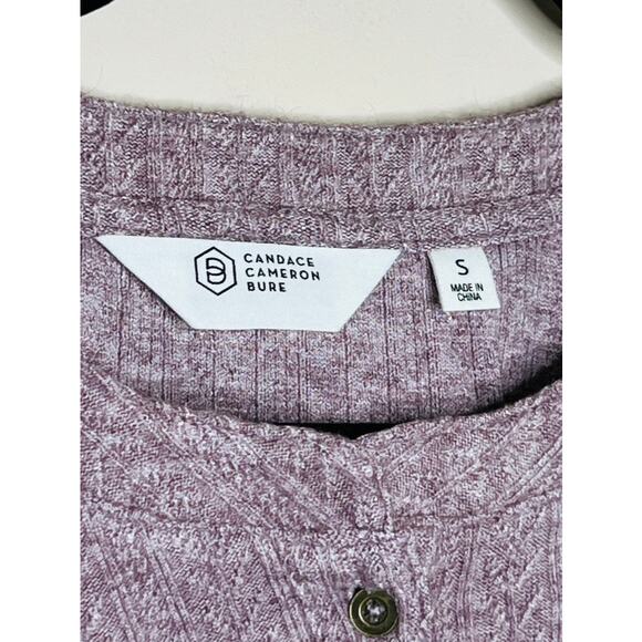 NWT Candace Cameron Bure Womens Bordeaux Balloon-Sleeve Henley Top Size Small - Picture 5 of 7